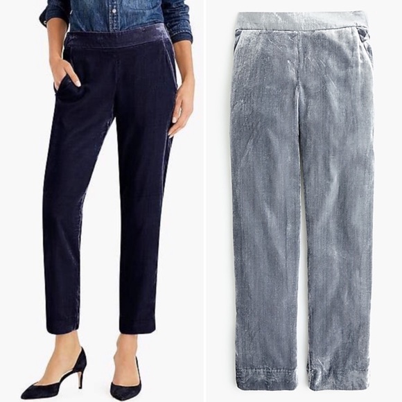 j crew velvet pull on pants